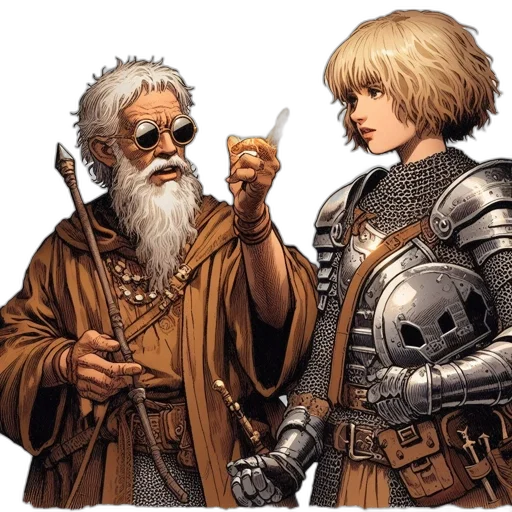 comic book art, concept art, fantasy art, pixel art transparent PNG cut-out
