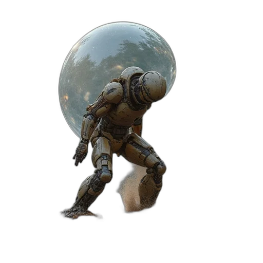 robot, weapon, creature, sword transparent PNG cut-out