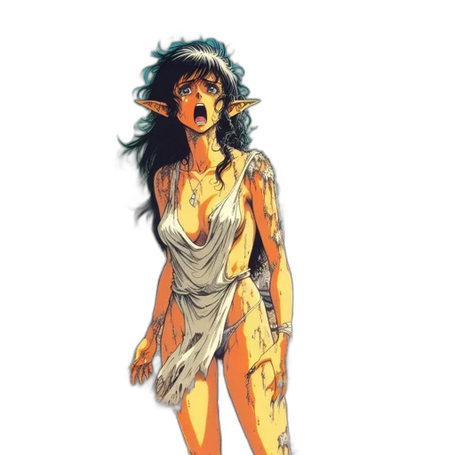 dress, comic book art, concept art, fantasy art transparent PNG cut-out