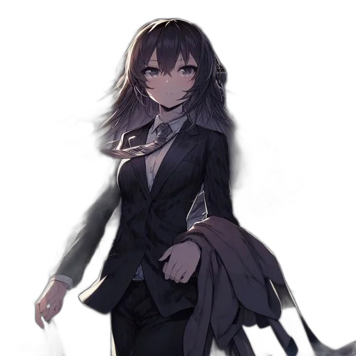 dress, staff, jacket, creature transparent PNG cut-out