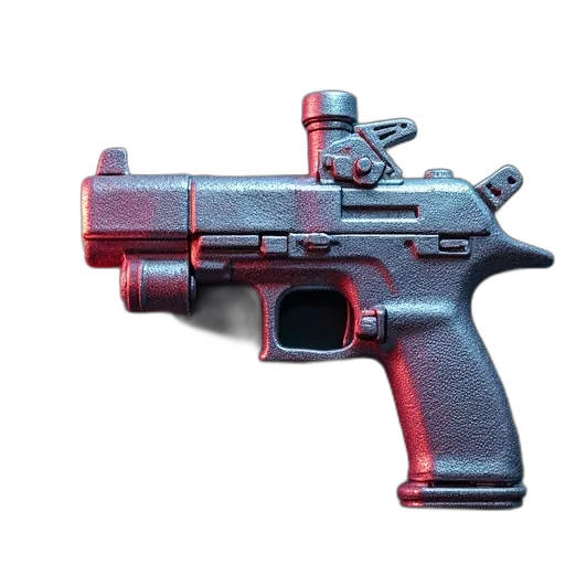 weapon, 3d render, airbrush, gun transparent PNG cut-out