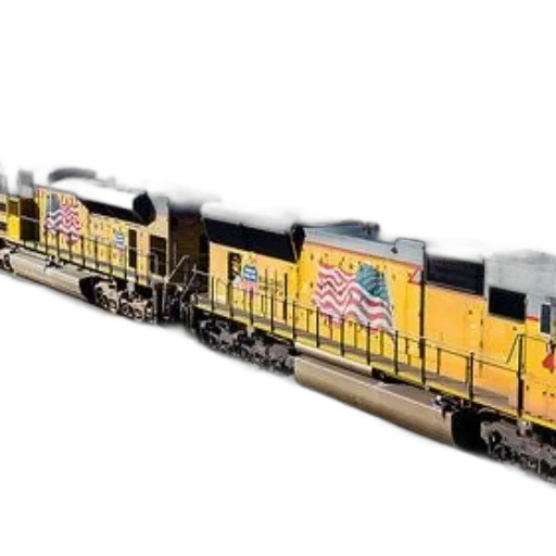 vibrant, yellow, train, american transparent PNG cut-out