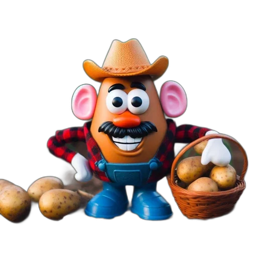 food, animal, hat, 3d render transparent PNG cut-out
