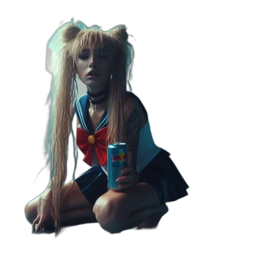 robot, staff, hair, face transparent PNG cut-out