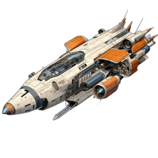 weapon, concept art, 3d render, outer space transparent PNG cut-out