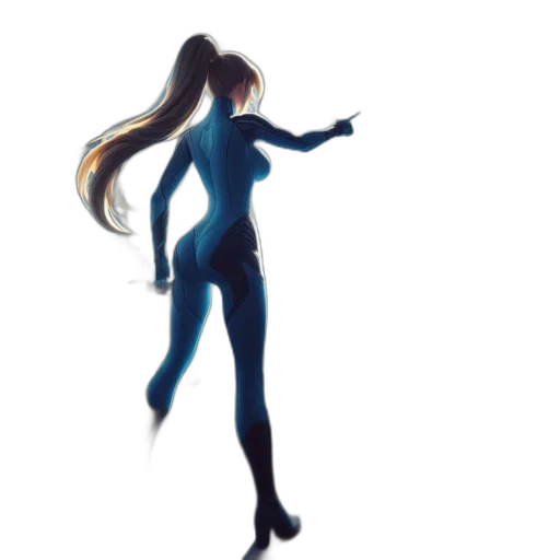 dress, staff, hair, weapon transparent PNG cut-out