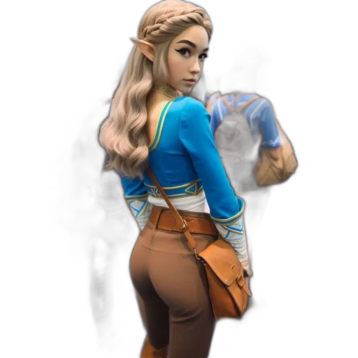 staff, jacket, dress, fantasy art transparent PNG cut-out