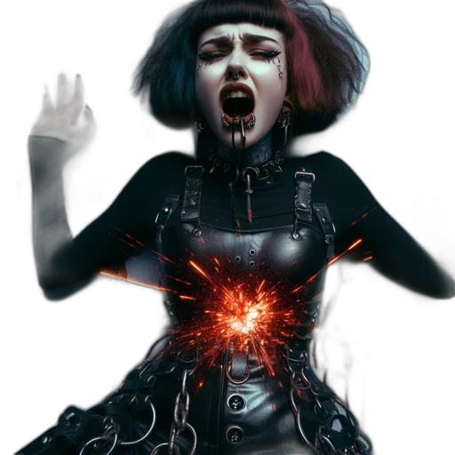 robot, creature, dress, face transparent PNG cut-out