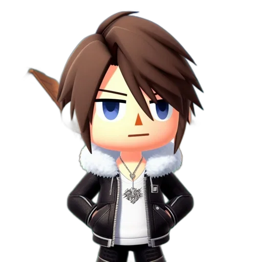 jacket, staff, 3d render, cartoon transparent PNG cut-out