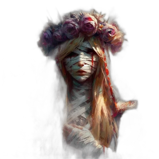 mask, face, crown, flower transparent PNG cut-out