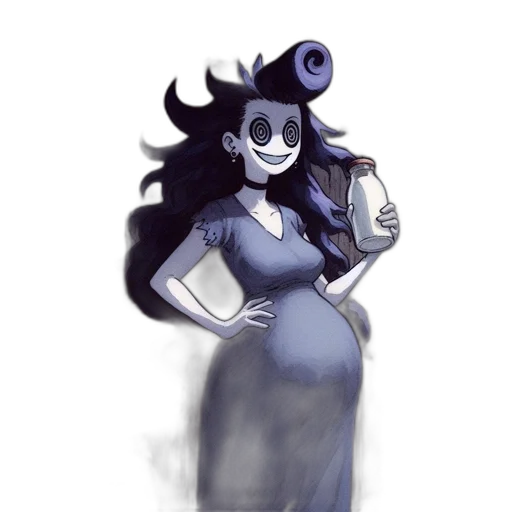 dress, staff, crown, creature transparent PNG cut-out