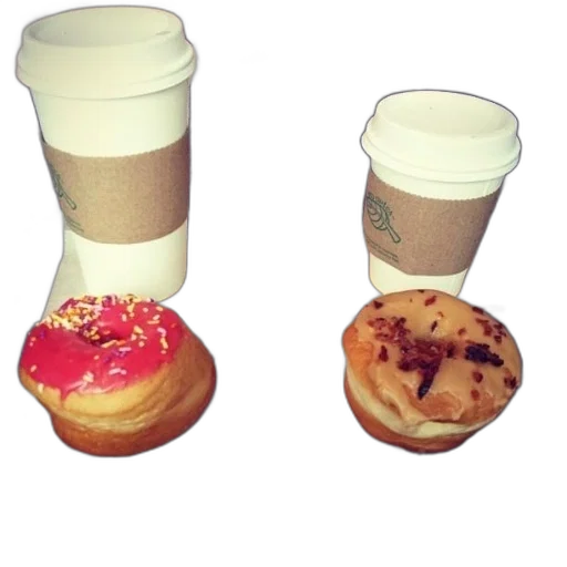 food, 3d render, two, donuts transparent PNG cut-out