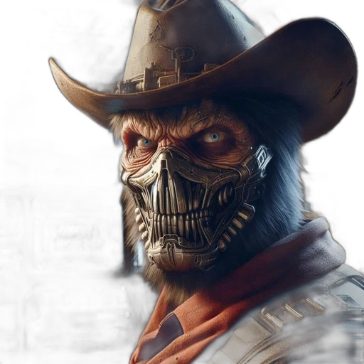 mask, face, concept art, photorealistic transparent PNG cut-out