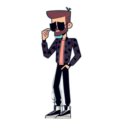 jacket, staff, robot, hat transparent PNG cut-out