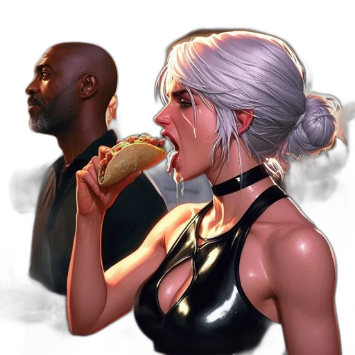 food, concept art, cyberpunk, fantasy art transparent PNG cut-out