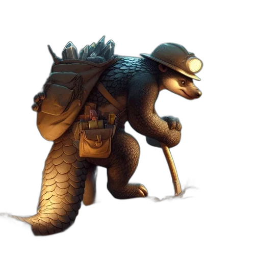 dragon, creature, animal, staff transparent PNG cut-out