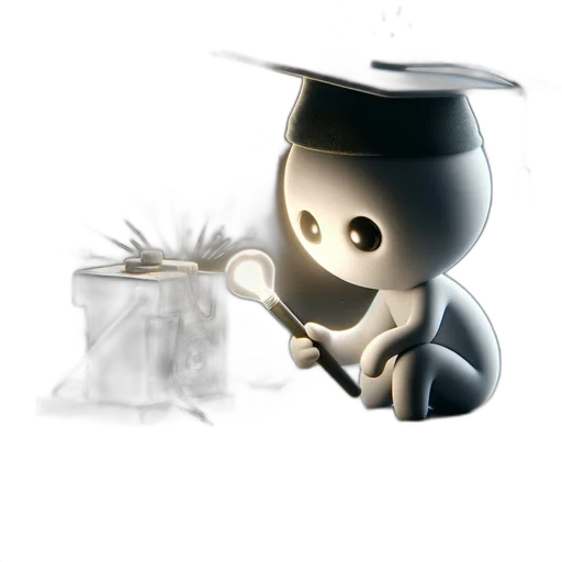 robot, staff, jewelry, 3d render transparent PNG cut-out