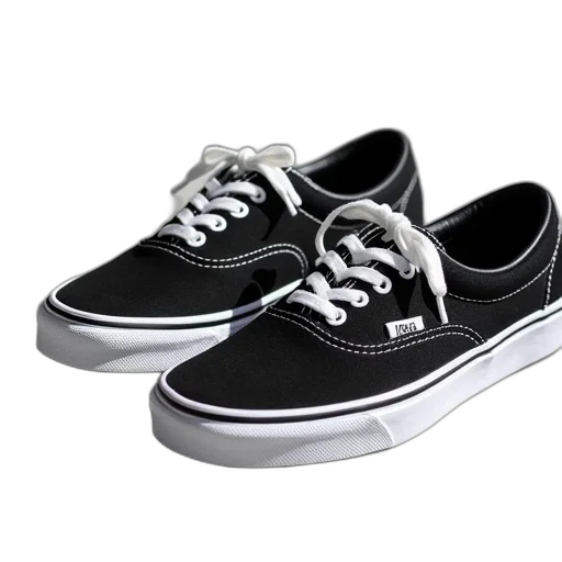 shoes, black, white, vans transparent PNG cut-out