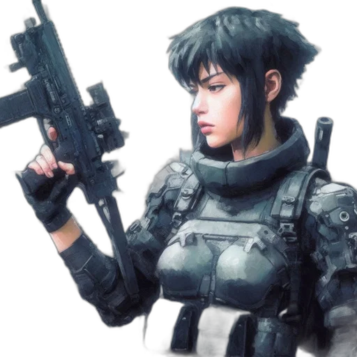 weapon, concept art, cyberpunk, 3d render transparent PNG cut-out
