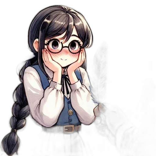 staff, face, dress, anime transparent PNG cut-out