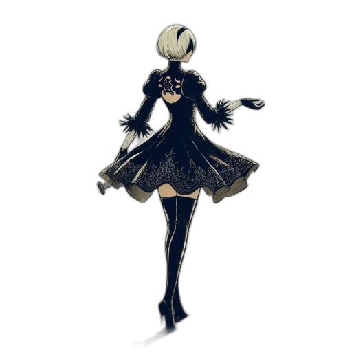 dress, mask, hat, staff transparent PNG cut-out