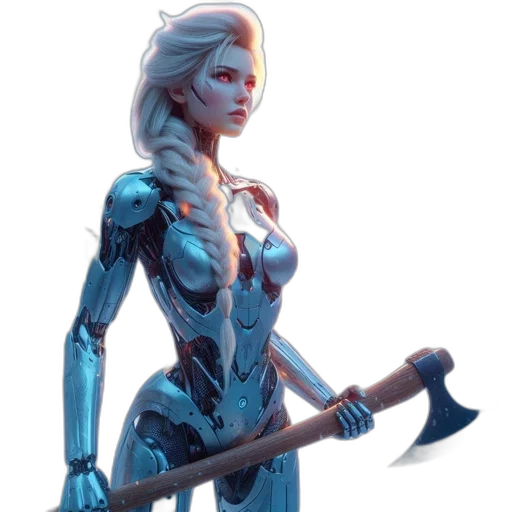 robot, sword, weapon, staff transparent PNG cut-out