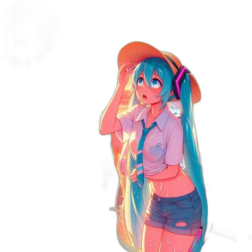 dress, hat, staff, umbrella transparent PNG cut-out