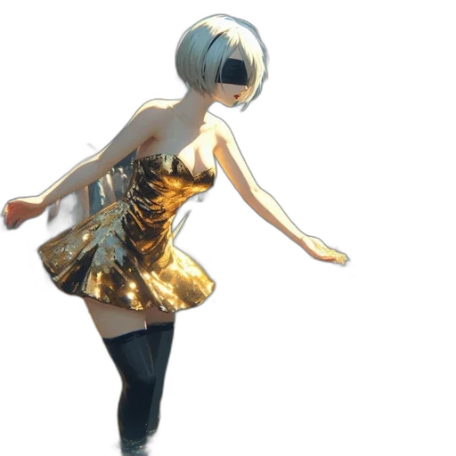 dress, robot, mask, weapon transparent PNG cut-out