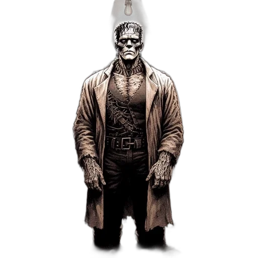 jacket, staff, robot, face transparent PNG cut-out