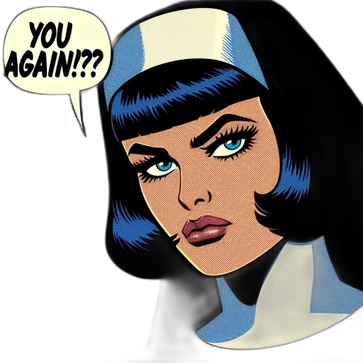 face, hat, comic book art, cartoon transparent PNG cut-out