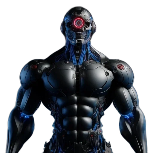 robot, creature, concept art, 3d render transparent PNG cut-out