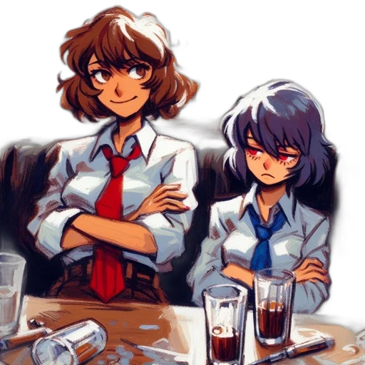 anime, watercolor, concept art, pixel art transparent PNG cut-out