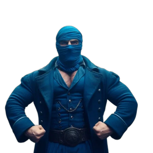 mask, jacket, staff, animal transparent PNG cut-out