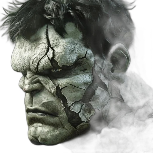 face, mask, creature, photorealistic transparent PNG cut-out