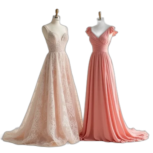 dress, 3d render, pastel, colorful transparent PNG cut-out