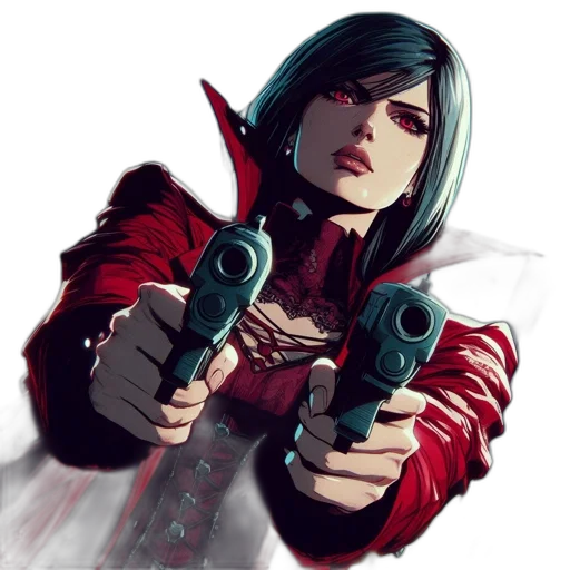 weapon, jacket, face, concept art transparent PNG cut-out