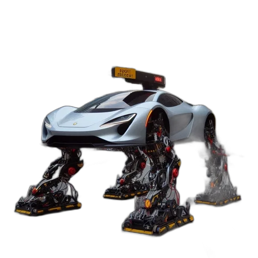 robot, car, 3d render, concept art transparent PNG cut-out