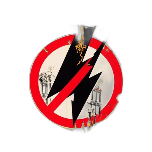 staff, umbrella, cartoon, vintage-styled transparent PNG cut-out