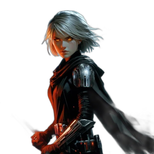 jacket, sword, face, weapon transparent PNG cut-out