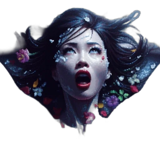 face, mask, dress, umbrella transparent PNG cut-out