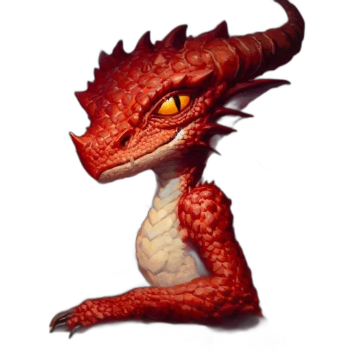 dragon, creature, staff, animal transparent PNG cut-out