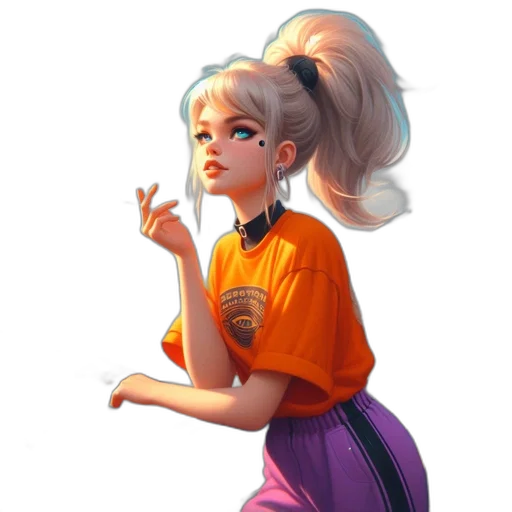 staff, dress, face, concept art transparent PNG cut-out