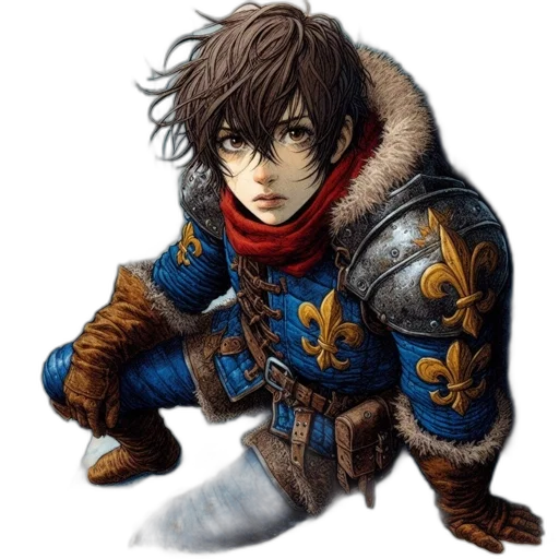 sword, jacket, weapon, face transparent PNG cut-out