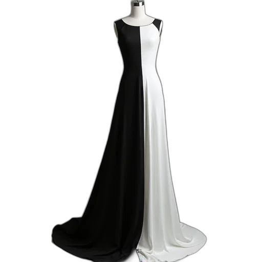 dress, jewelry, 3d render, monochrome transparent PNG cut-out