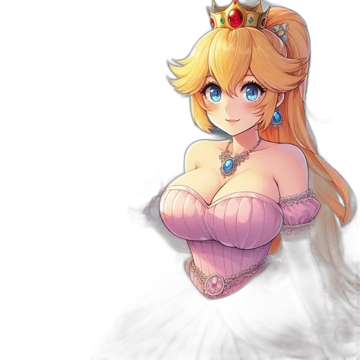 dress, crown, weapon, pixel art transparent PNG cut-out