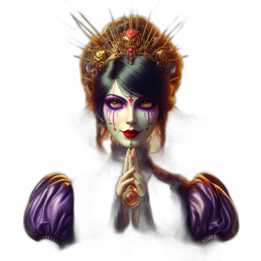 crown, jewelry, face, staff transparent PNG cut-out
