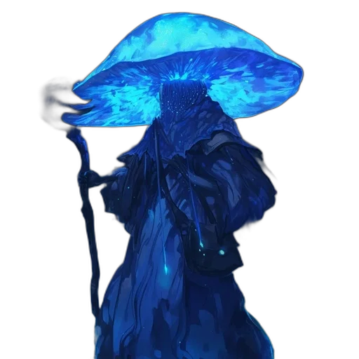 umbrella, hat, staff, dress transparent PNG cut-out