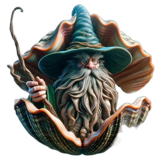 hat, creature, mask, staff transparent PNG cut-out