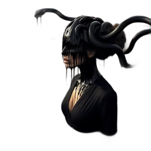 mask, creature, hair, face transparent PNG cut-out