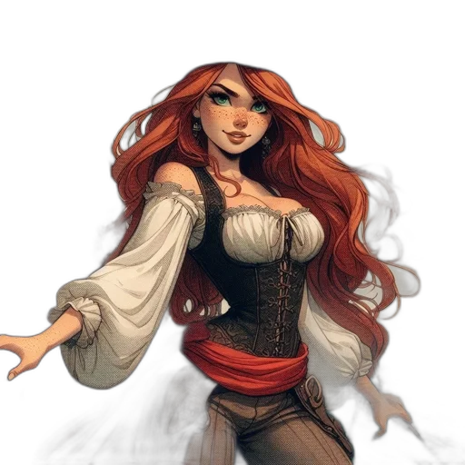 dress, fantasy art, concept art, comic book art transparent PNG cut-out